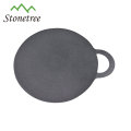 Black Cast Iron Square Double Handle Grill Pan/ BBQ Grill Pan